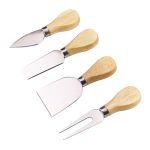 4 teile/satz Edelstahl Käse Messer Bambus Griff Käse Hobel Holz Griff Käse Messer Set Cutter
