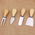 4 teile/satz Edelstahl Käse Messer Bambus Griff Käse Hobel Holz Griff Käse Messer Set Cutter – Bild 2