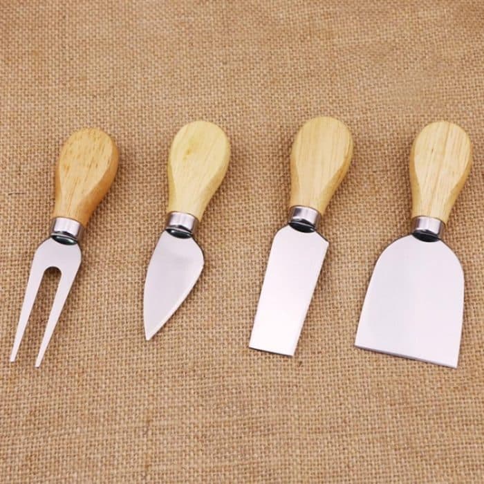 4 teile/satz Edelstahl Käse Messer Bambus Griff Käse Hobel Holz Griff Käse Messer Set Cutter – Bild 2