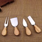 4 teile/satz Edelstahl Käse Messer Bambus Griff Käse Hobel Holz Griff Käse Messer Set Cutter – Bild 5