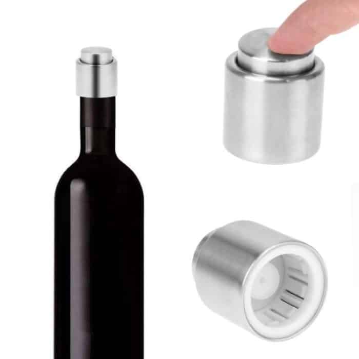 Push-Edelstahl-Rotweinstopfen, Champagnerstopfen, Red Wine Stopper, Wordless Wine Stopper, Champagne Stopper, Wordless Champagne Stopper – Bild 3