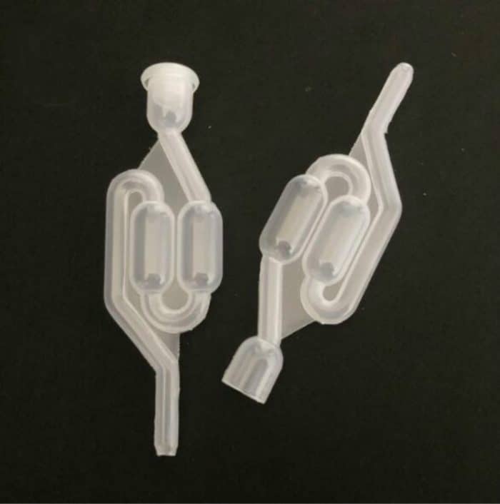 Wasserdichter Auspuff, Einweg-Heimbrauen, Weingärung, Luftschleuse, versiegeltes Luftschleusen-Rückschlagventil aus Kunststoff, wasserversiegelte Ventile, Uncovered plain check valve, Common check valve with cover – Bild 3