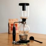 Klassische Siphon-Kaffeekanne mit schwarzem Griff, Glas-Siphonkanne für 5 Personen, Größe: 37,5 x 11,3 cm, Coffee Pot with Handle – Bild 2