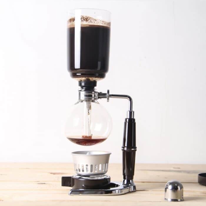 Klassische Siphon-Kaffeekanne mit schwarzem Griff, Glas-Siphonkanne für 5 Personen, Größe: 37,5 x 11,3 cm, Coffee Pot with Handle – Bild 3