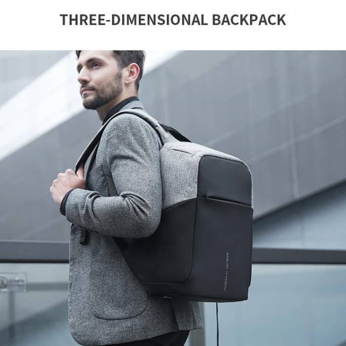 Mark Ryden Multifunktions-USB-Lade-Männer-15-Zoll-Laptop-Rucksack, Black, Black with Grey, Gray – Bild 12