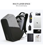Mark Ryden Multifunktions-USB-Lade-Männer-15-Zoll-Laptop-Rucksack, Black, Black with Grey, Gray – Bild 7