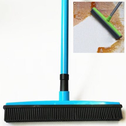 2 Stück Haustier-Teppich-Haarentfernungsbesen, Schaben, staubfreier Handwaschmopp, Gummi-Bodenbürste, Blue, Green, Red, Yellow, Grass Green