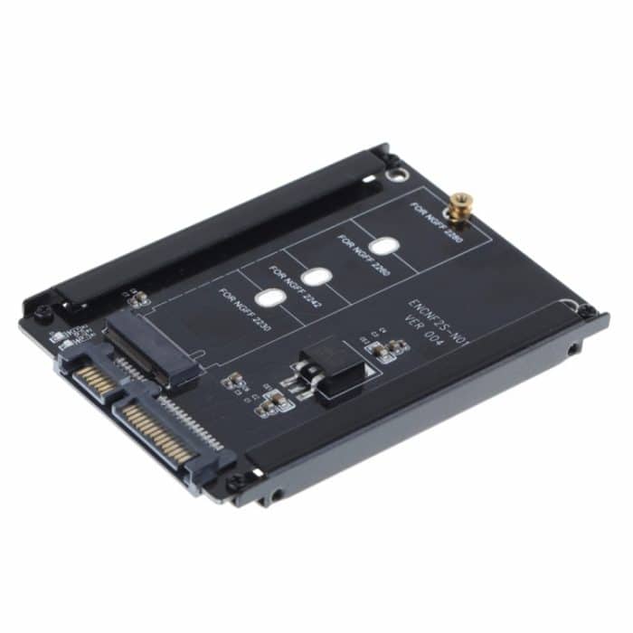Metallgehäuse CYB + M Sockel 2 M.2 NGFF (SATA) SSD auf 2,5 SATA Adapter für 2230/2242/2260/2280 mm M2 NGFF SSD Solid State Festplatte – Bild 6