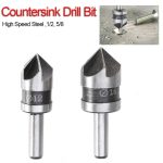 2 in 1 Rundgriff 5 Blatt Anfasen Holzverarbeitung Versenkbohrer Cone Drill – Bild 4