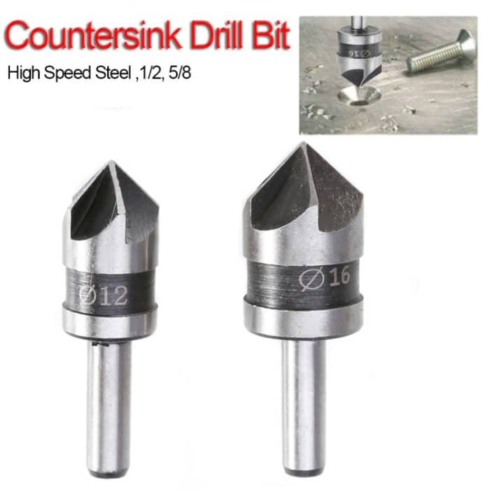 2 in 1 Rundgriff 5 Blatt Anfasen Holzverarbeitung Versenkbohrer Cone Drill – Bild 4