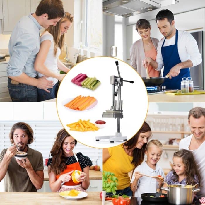 Manuell geschnittene Pommes Frites Maschine Kartoffelschneider Chips Klingen Obst Gemüse Gemüse Maschine – Bild 8