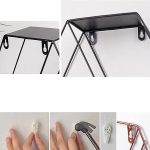 Hängendes Wandregal aus sechseckigem Gitter aus Schmiedeeisen, Heimdekoration – Bild 5