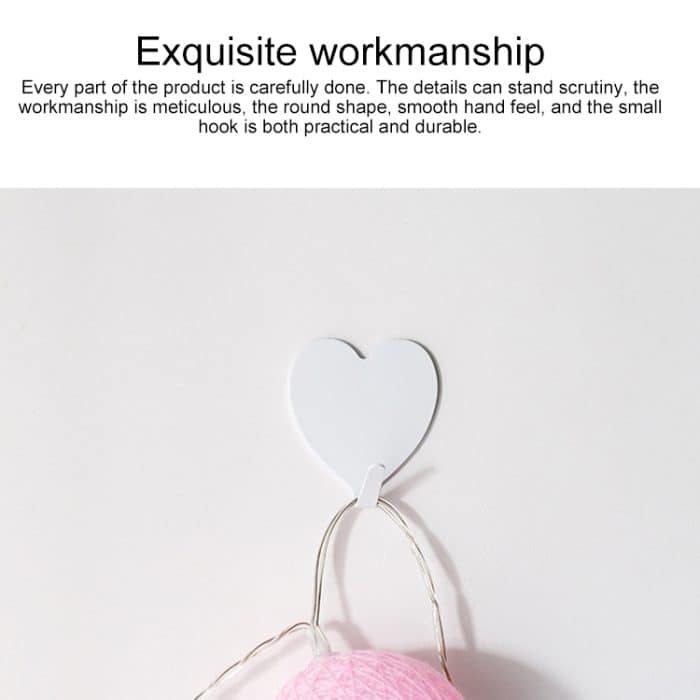 10 Stück Liebes-Herz-Haken, herzförmiger Raumdekorationshaken aus Edelstahl – Bild 5