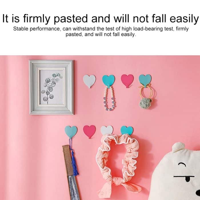 10 Stück Liebes-Herz-Haken, herzförmiger Raumdekorationshaken aus Edelstahl – Bild 6