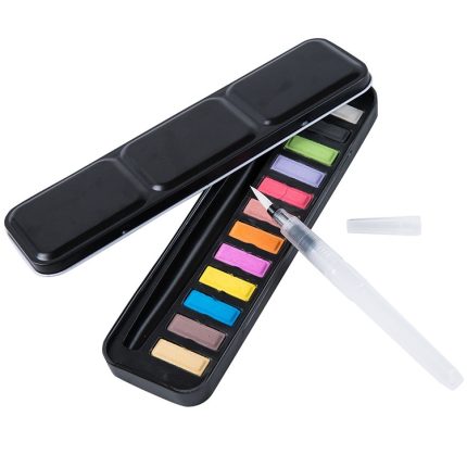 Solides Aquarellfarben-Set, tragbar, zum Zeichnen, Acryl, Malen, Malen