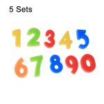 5 Sets Schwamm-Malpinsel für Kinder, Kunst-Malerei-Siegelwerkzeug, zufällige Farblieferung, 0-9 Digital Sponge