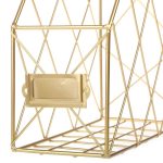 Zeitschriftenhalter Modernes Desktop-Buchaufbewahrungsregal Eisen-Bücherregal, (Black), (Gold) – Bild 7