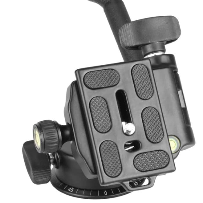 Q08 Dreidimensionale Dämpfung 360-Grad-Panorama-Skala Nivellierung von Metallstativköpfen – Bild 3