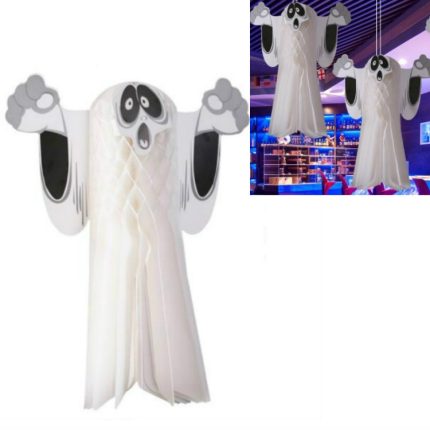 6 PCS Halloween Atmosphäre Dekoration Geist Anhänger Outdoor Indoor Geist Festival Dress Up Geist Anhänger, Small, Large