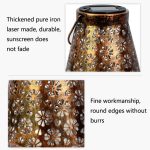 Outdoor Solar Schmiedeeisen Laterne Gartendekoration Licht LED Pendelleuchte – Bild 6