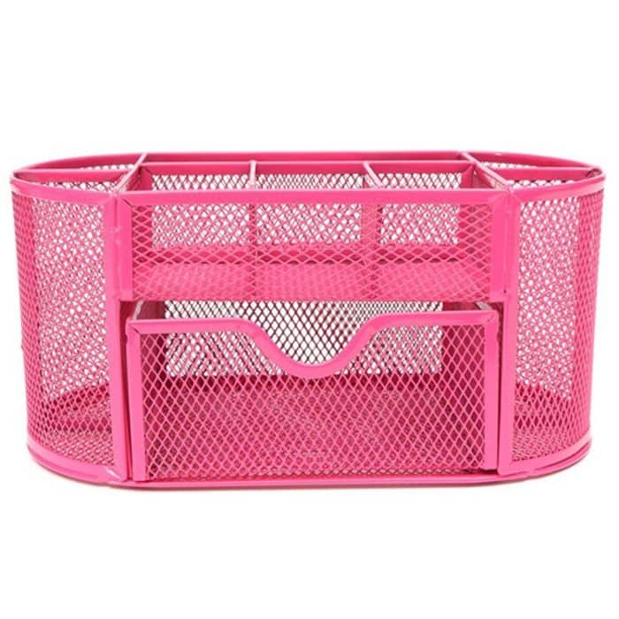 Schreibtisch-Organizer mit 9 Fächern, Metallgeflecht, Büro-Stifthalter – Bild 2