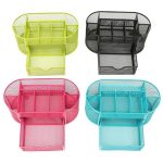 Schreibtisch-Organizer mit 9 Fächern, Metallgeflecht, Büro-Stifthalter – Bild 7