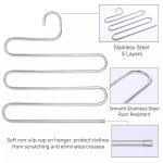 5 Schichten S-Form Multifunktionale Kleiderbügel Hosen Aufbewahrungsbügel – Bild 3