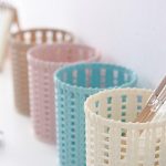 HH301 Büro Organizer Desktop Hohlzylinder Stift Aufbewahrungsbox Bleistift Pinsel Topf Stifthalter Make-up Pinsel Kunststoffbehälter – Bild 4