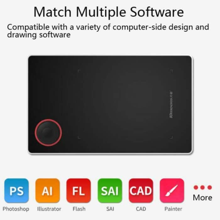 10Moons G50 Magic Circle Digital Tablet Handbemalte Tafel Zeichenbrett Online-Lektion Schreibtafel – Bild 8