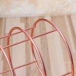 Roségoldfarbener Stifthalter aus Metall, Eisenkunst, Empfangskorb, Schreibtisch, Schreibwaren, Büro, Schule, Schreibtischzubehör – Bild 5