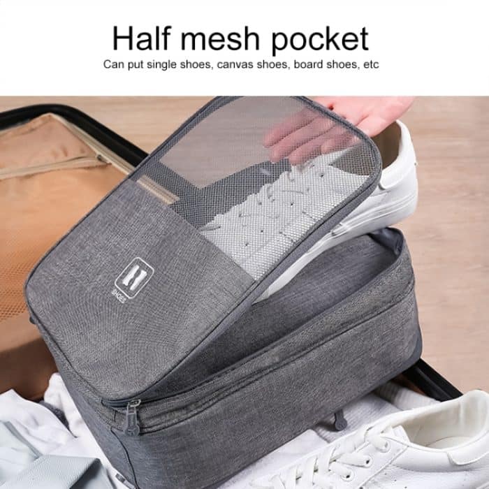 Tragbare Nylon-Reiseaufbewahrungstasche mit großem Fassungsvermögen für Schuhaufbewahrung – Bild 3
