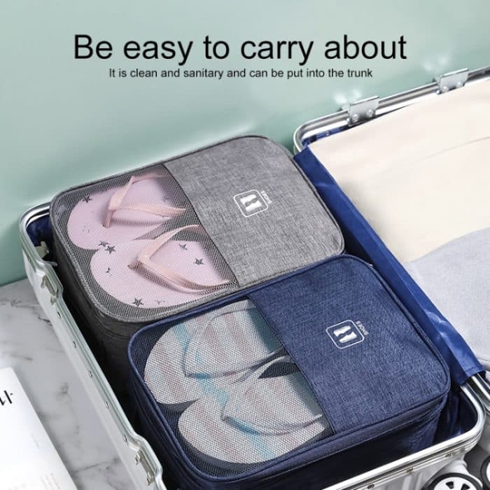 Tragbare Nylon-Reiseaufbewahrungstasche mit großem Fassungsvermögen für Schuhaufbewahrung – Bild 5