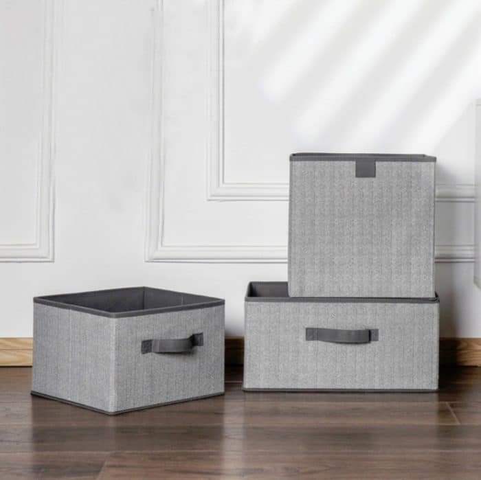 2 Stück Schubladen-Aufbewahrungsbox aus Vliesstoff, quadratisch, zum Sortieren von Kleidungsresten, 16L, 23L, 29L – Bild 3