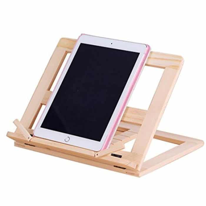 Holzrahmenbuch Lese Bücherregal Halterung Unterstützung Tablet PC Music Stand Zeichnung Staffelei – Bild 3