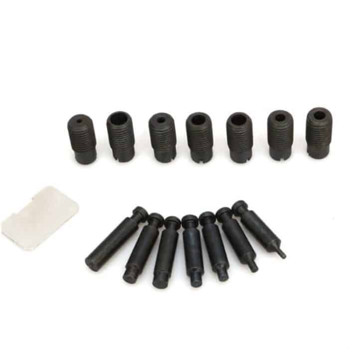 16 in 1 Edelstahl Kupfer Aluminiumstreifen Eisen Leder Kunststoff Manuelle Stanzzange Stanzmaschinenset – Bild 3