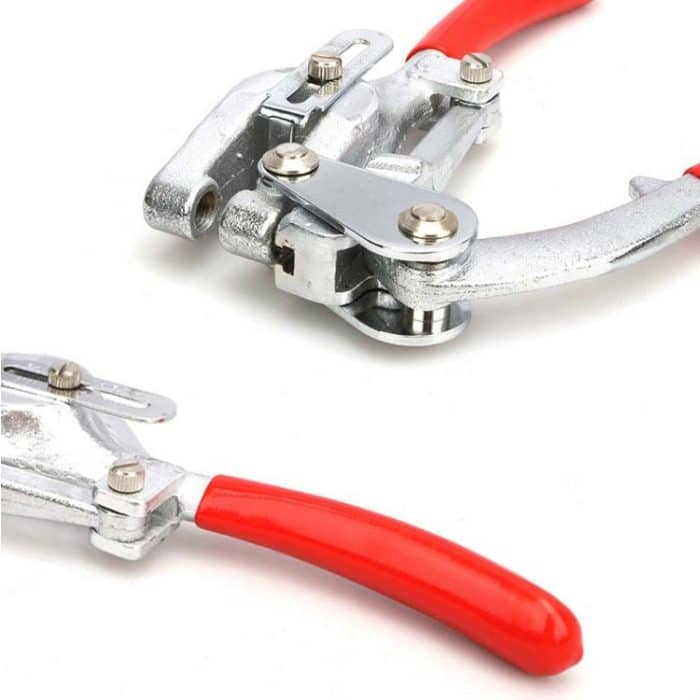 16 in 1 Edelstahl Kupfer Aluminiumstreifen Eisen Leder Kunststoff Manuelle Stanzzange Stanzmaschinenset – Bild 5