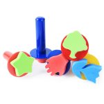 5 Packungen Kinder Malkunst DIY Pinsel Schwamm Stempel, 5 Packs Long Handle – Bild 2
