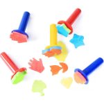 5 Packungen Kinder Malkunst DIY Pinsel Schwamm Stempel, 5 Packs Long Handle – Bild 4