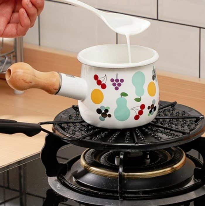 Gasherd Zusatzheizkissen Kochgeschirr Anti-Scorch Anti-Rutsch-Energiespar-Wärmeleitungsplatte – Bild 5