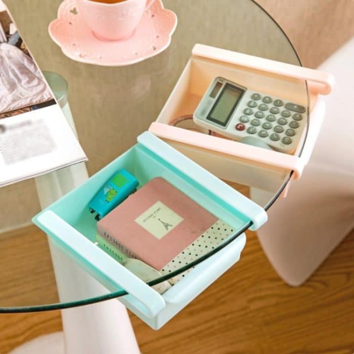 2 Stück Multifunktions-Küchen-Kühlschrank-Aufbewahrungsregal, Kühlschrank-Gefrierschrank-Regalhalter, ausziehbarer Schubladen-Organizer – Bild 4