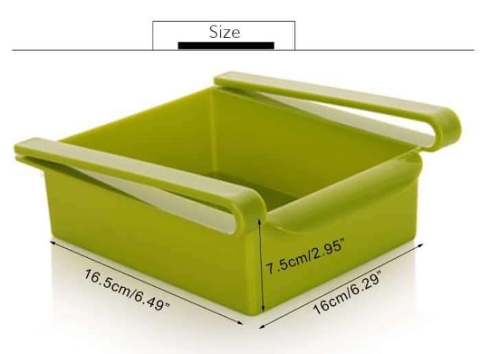 2 Stück Multifunktions-Küchen-Kühlschrank-Aufbewahrungsregal, Kühlschrank-Gefrierschrank-Regalhalter, ausziehbarer Schubladen-Organizer – Bild 7