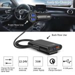 Eins für vier 8A Autoladegerät QC3.0 Schnellladung 4USB Autoladegerät vorne und hinten – Bild 2