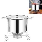 Edelstahl-Topfregal für einzelne Alkohol-Trockentopfspieße Shabu-Shabu, With Cover, Without Cover