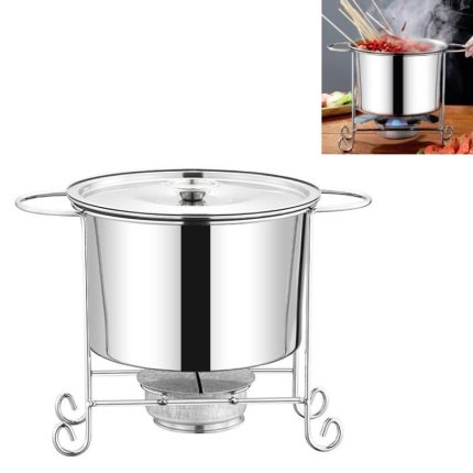 Edelstahl-Topfregal für einzelne Alkohol-Trockentopfspieße Shabu-Shabu, With Cover, Without Cover