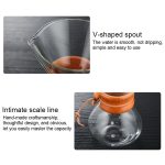 Handkaffeekanne Hochtemperaturbeständige 400-ml-Glaskaffeekanne, Pot Without Strainer, Pot With Strainer – Bild 4