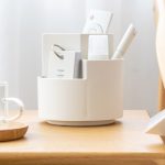 Multifunktionaler runder Stifthalter für Büro, drehbar, Stifthalter mit großer Kapazität, Aufbewahrungsbox, zufällige Farbe – Bild 5