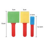 7 Sets Schwamm-Malpinsel für Kinder, Kunstmalerei, Siegelwerkzeug, 3 PCS/Set Film Brush – Bild 3