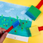 7 Sets Schwamm-Malpinsel für Kinder, Kunstmalerei, Siegelwerkzeug, 3 PCS/Set Film Brush – Bild 5