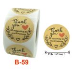 3 Stück Rollen Dankesaufkleber Backen Geschenk Siegelaufkleber Hochzeit Urlaub Etikett, 2.5cm / 1inch 3 PCS, 3.8cm / 1.5inch 3 PCS, 5.0cm / 2inch – Bild 4