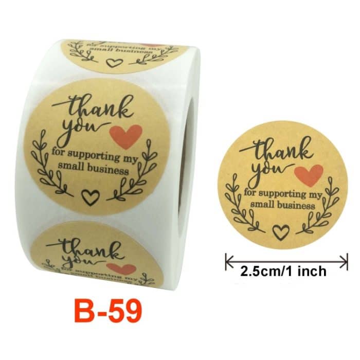 3 Stück Rollen Dankesaufkleber Backen Geschenk Siegelaufkleber Hochzeit Urlaub Etikett, 2.5cm / 1inch 3 PCS, 3.8cm / 1.5inch 3 PCS, 5.0cm / 2inch – Bild 4